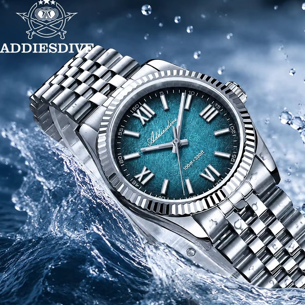 Luxury Watch Makes - นาฬิกาข้อมือแฟชั่นสำหรับผู้หญิง ADDIESDIVE ขนาด 36 มม. กระจกแซฟไฟร์
