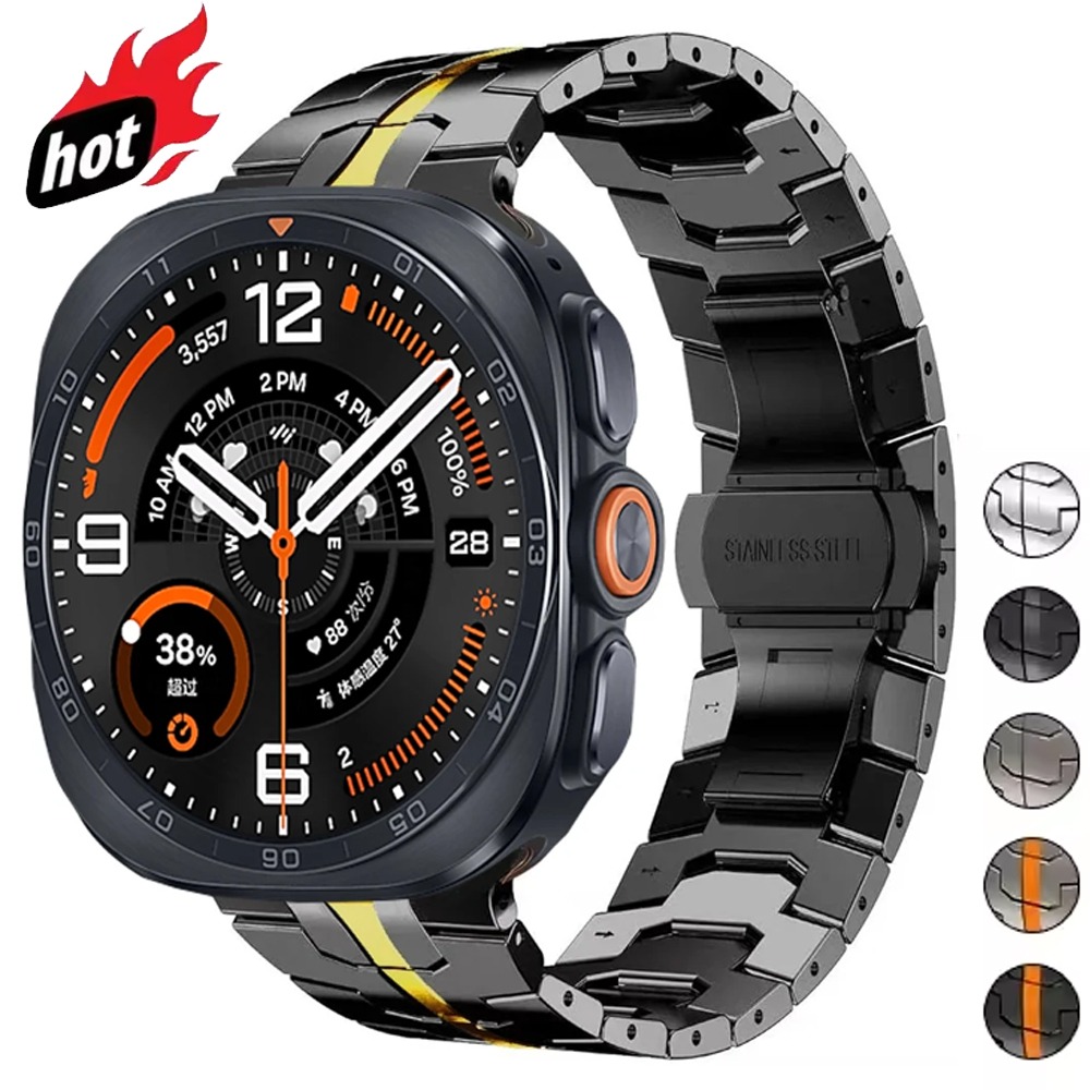 Luxury Watch Galaxy - สายสแตนเลสสำหรับ Samsung Galaxy Watch Ultra 2