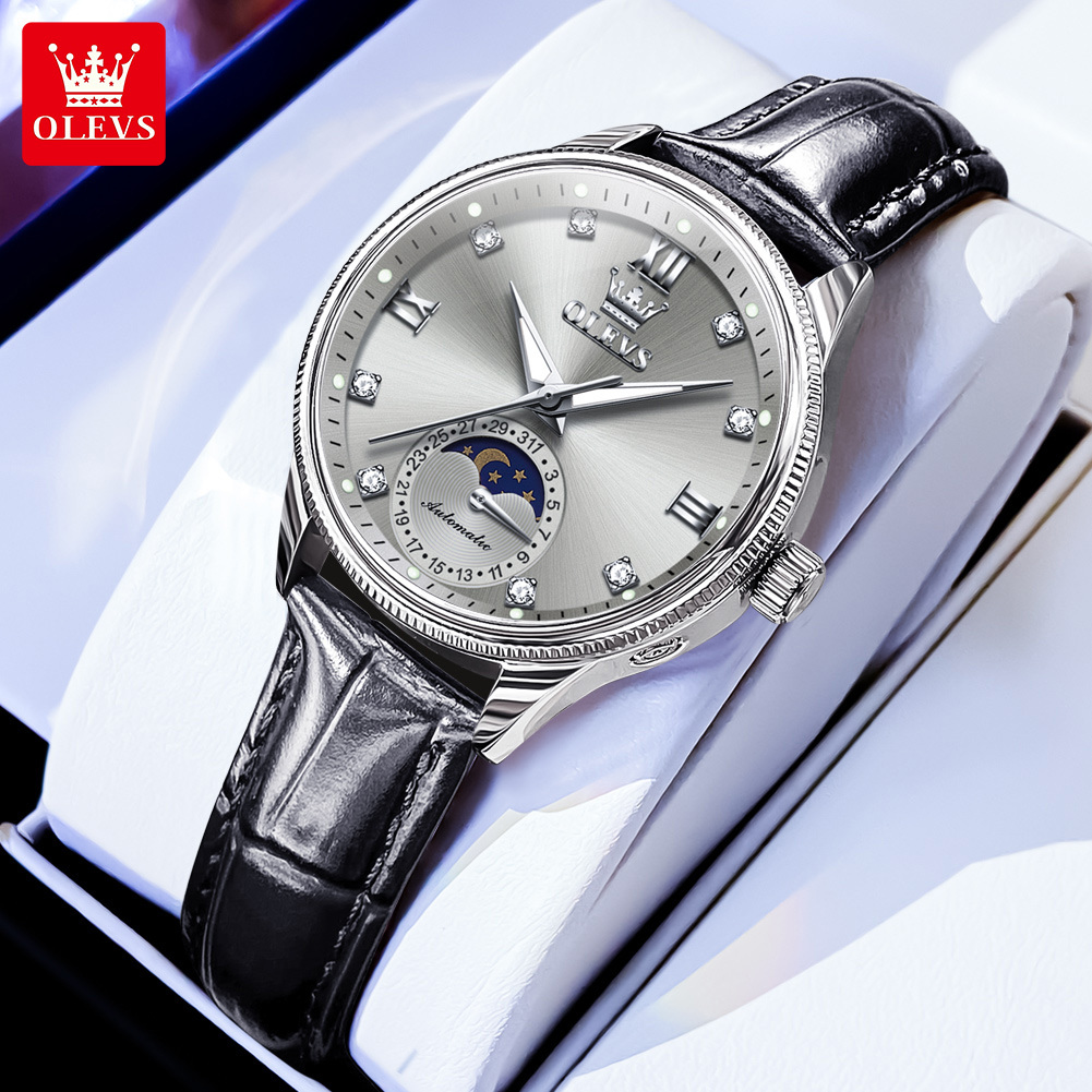 Luxury Watch Time - นาฬิกา OLEVS รุ่น Moon Phase แฟชั่นสำหรับผู้หญิง