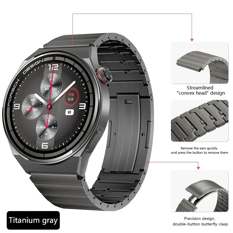 Luxury Watch Galaxy - 22 มม.Fit ไทเทเนียมโลหะสําหรับ Huawei GT2 GT3