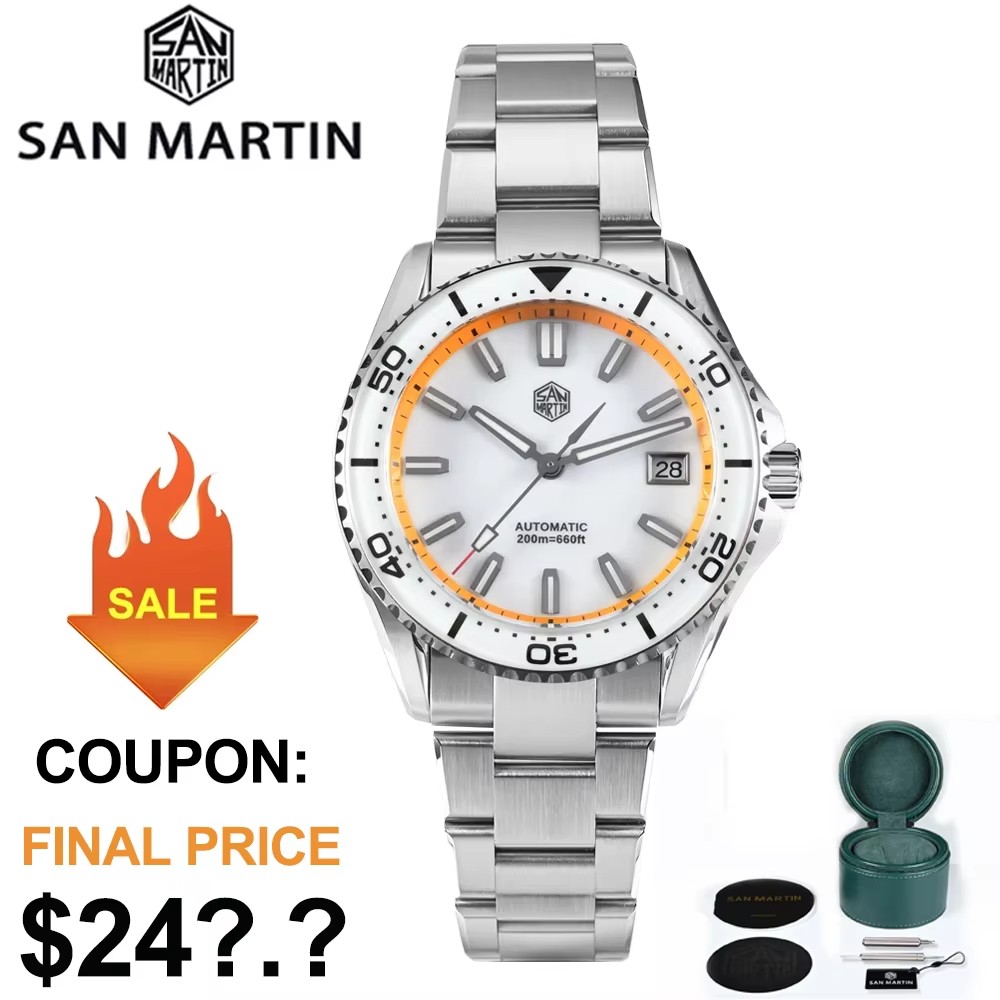 Cloisonne Enamel Dial - 2025 ใหม่ San Martin 39 มม.นาฬิกาดําน้ําEnamel