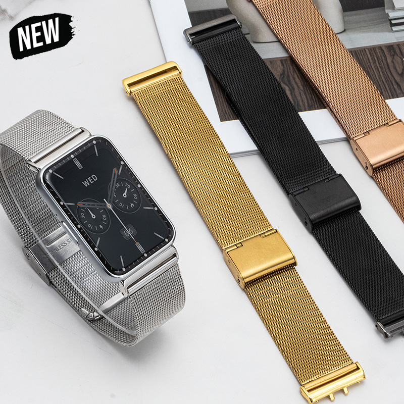 Luxury Watch Galaxy - สายสแตนเลสสำหรับนาฬิกาซัมซุง กาแล็คซี่ ฟิต 3 สายโลหะตาข่ายหรูหราสำหรับนาฬิกาอัจฉริยะ กาแล็คซี่