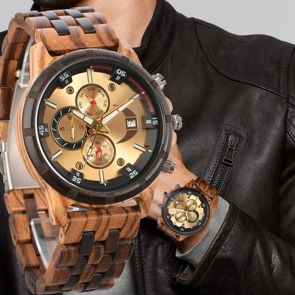 Luxury Watch Magazine - นาฬิกาผู้ชาย สายนาฬิกาไม้ นาฬิกาข้อมือควอตซ์ นาฬิกาข้อมือสำหรับผู้ชาย โครโนกราฟ แบรนด์หรู
