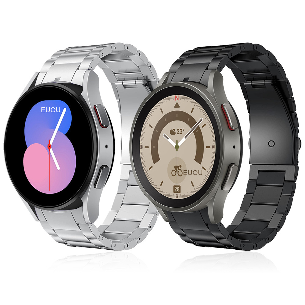 Luxury Watch And Price - สายนาฬิกาไทเทเนียมสุดหรูสำหรับ Samsung Watch Galaxy Watch4/5/5Pro พร้อมหัวเข็มขัดพับ