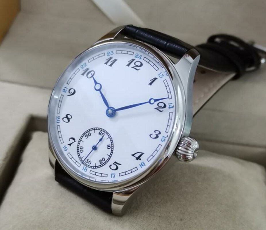 Cloisonne Enamel Dial - 41 มม.ไม่มีโลโก้เคลือบสีขาว Dial เอเชีย 6498 นาฬิกา