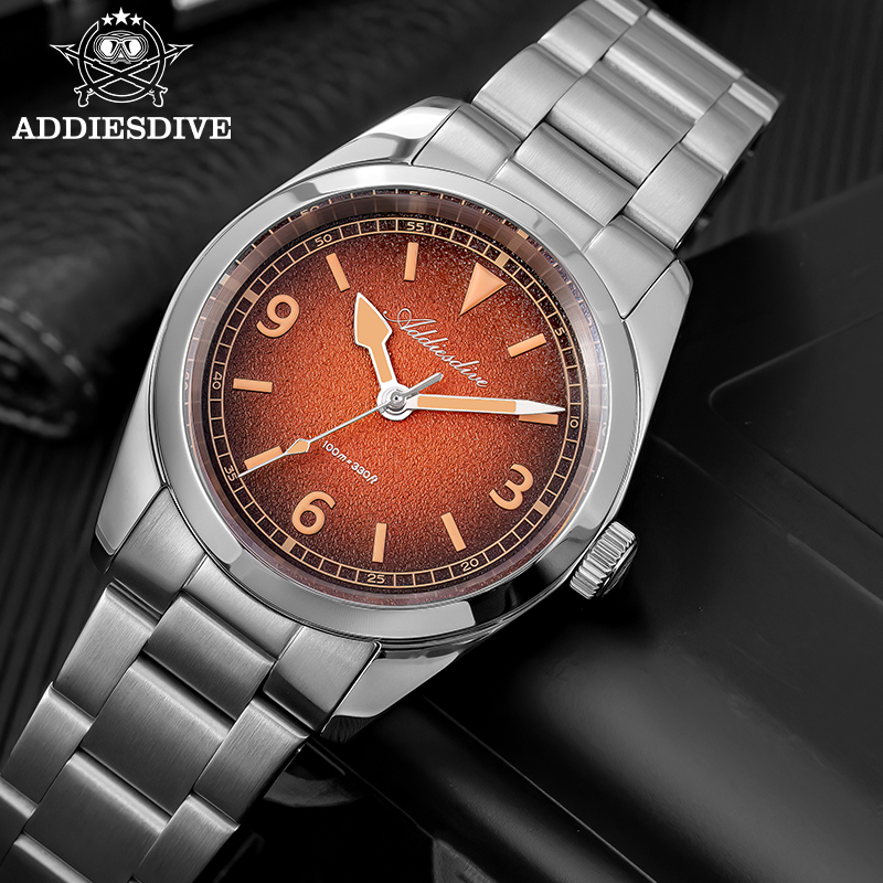 Luxury Watch It - ADDIESDIVE นาฬิกาควอทซ์ผู้หญิงสุดหรู AD2554 กระจกแซฟไฟร์ซุปเปอร์ลูมินัสนาฬิกาสุภาพสตรีนาฬิกากันน้ำนาฬิกาข้อมือดีไซน์เรียบง่าย
