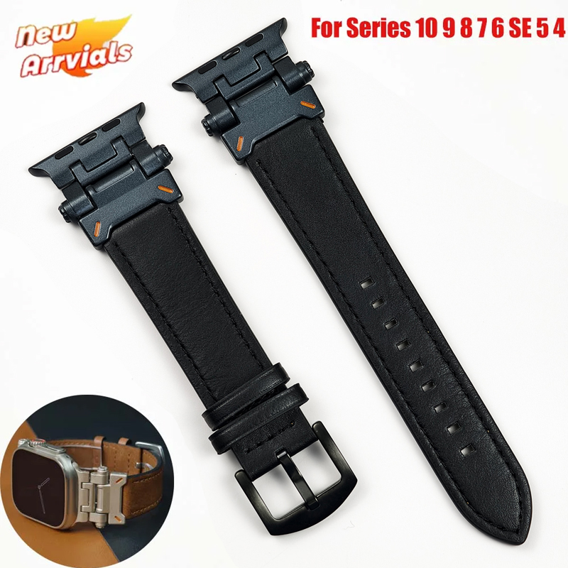 Luxury Watch With Leather Strap - หนังหรูหราใหม่สําหรับ Apple Watch Ultra 2 49