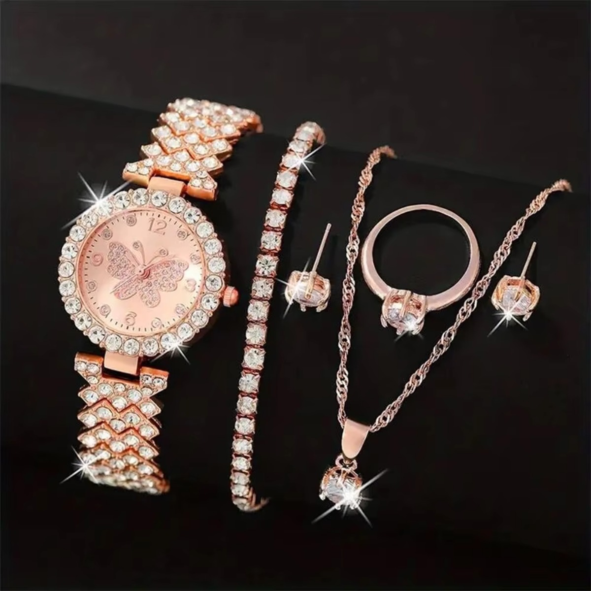 6 ชิ้น/เซ็ตหรูหราไรน์สโตนผีเสื - Luxury Watch Travel Case บทวิจารณ์และราคา