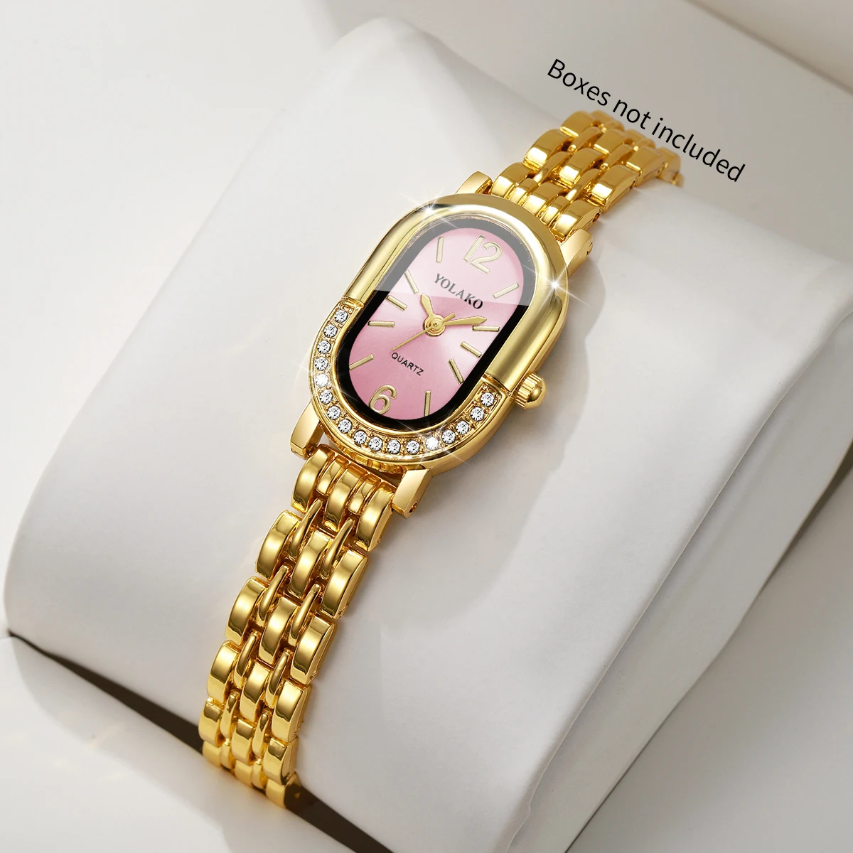 หรูหราไรน์สโตนนาฬิกาผู้หญิงควอ - Luxury Watch Travel Case บทวิจารณ์และราคา