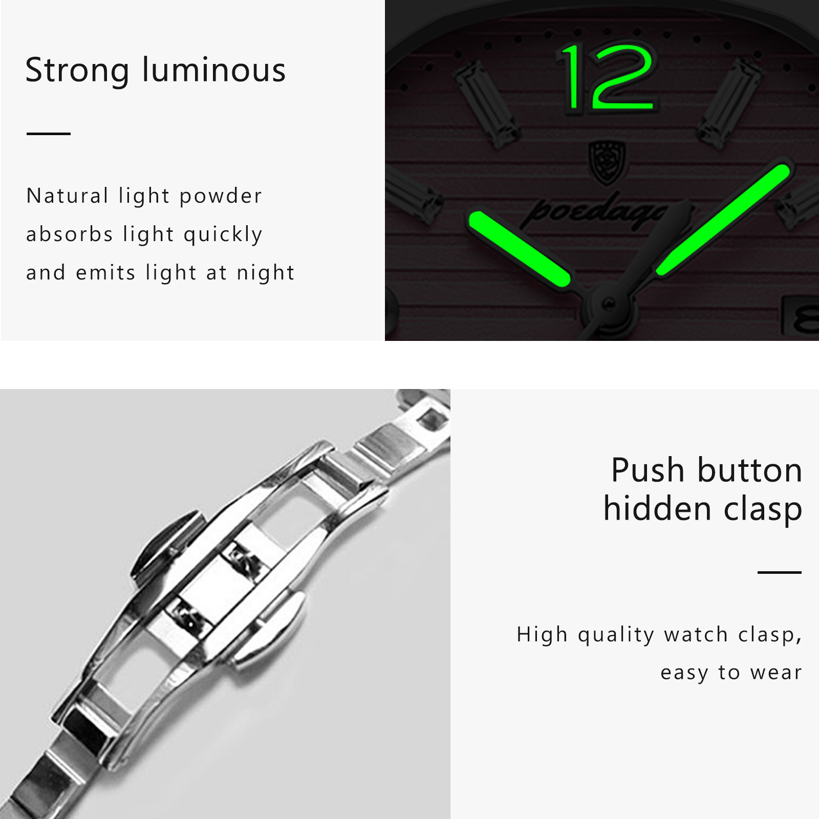 นาฬิกาข้อมือผู้หญิง POEDAGAR ส - Luxury Watch Square บทวิจารณ์และราคา