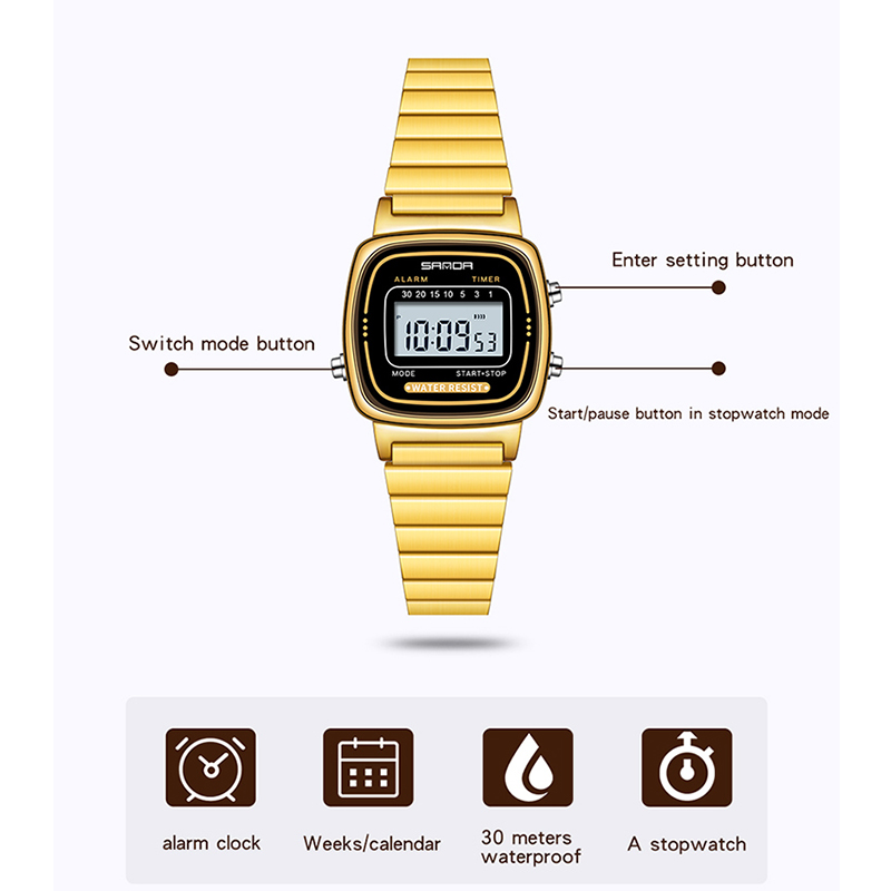 SANDA ผู้หญิง Golden CLASSIC ค - Luxury Watch Time บทวิจารณ์และราคา