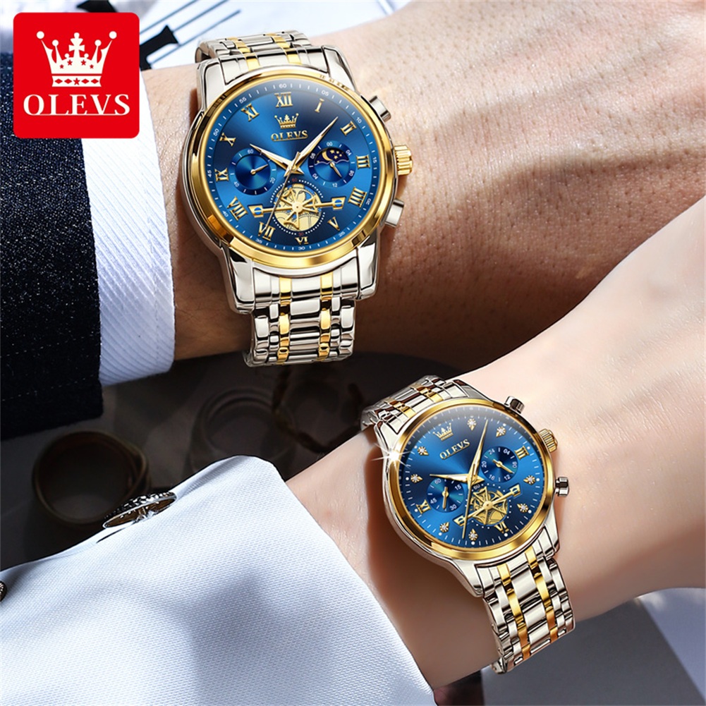 OLEVS ควอตซ์คู่นาฬิกาแบรนด์หรู - Luxury Watch Time บทวิจารณ์และราคา