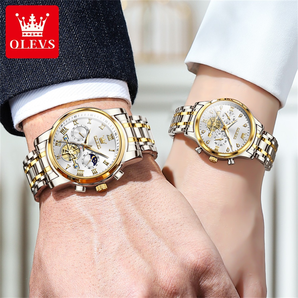 OLEVS ควอตซ์คู่นาฬิกาแบรนด์หรู - Luxury Watch Time บทวิจารณ์และราคา