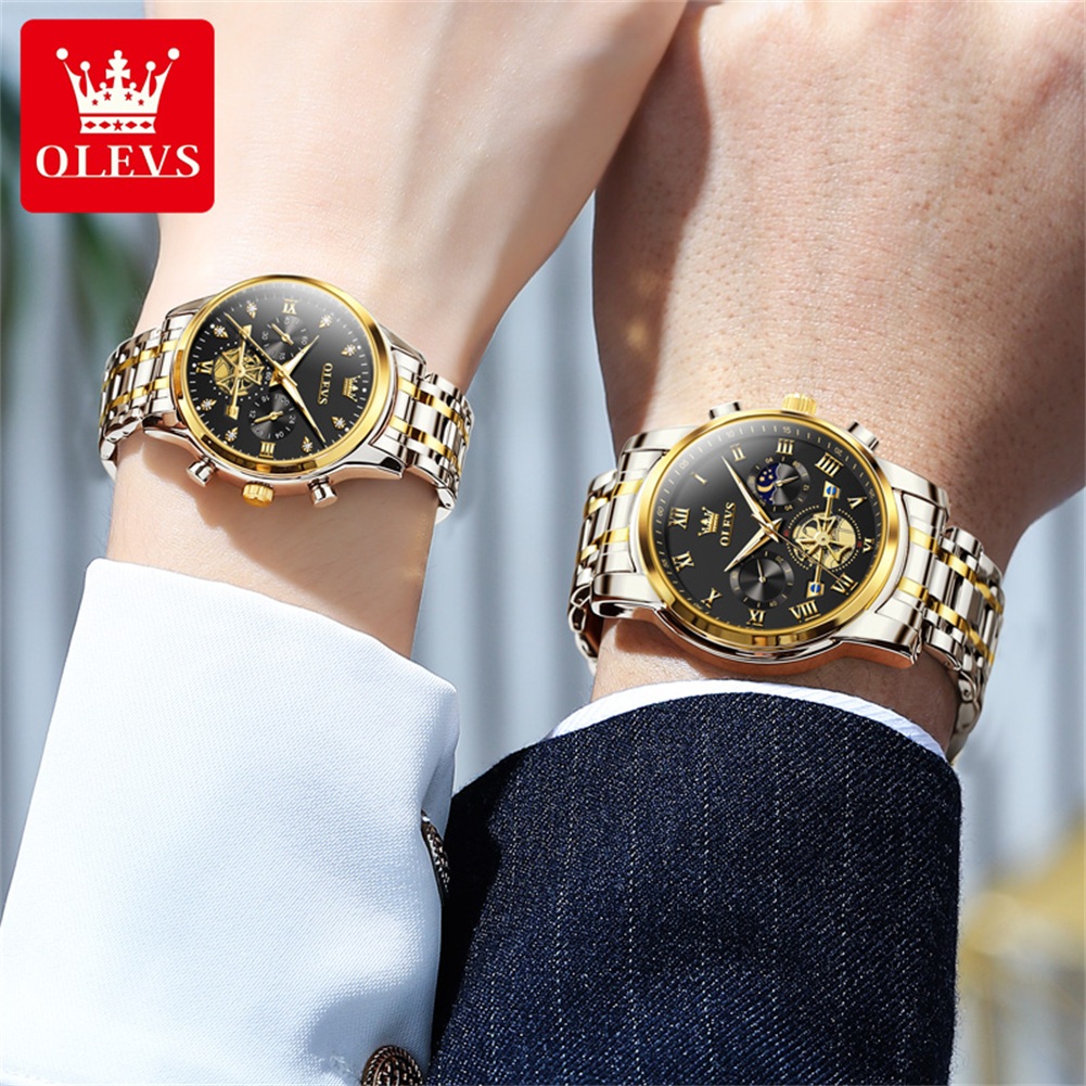 OLEVS ควอตซ์คู่นาฬิกาแบรนด์หรู - Luxury Watch Time บทวิจารณ์และราคา