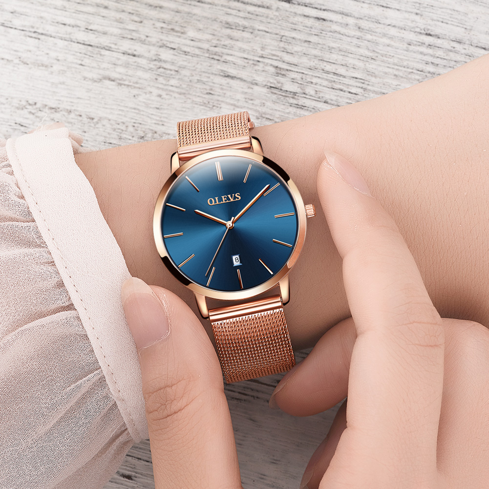 OLEVS นาฬิกาผู้หญิงควอตซ์นาฬิก - Luxury Watch With Leather Strap บทวิจารณ์และราคา