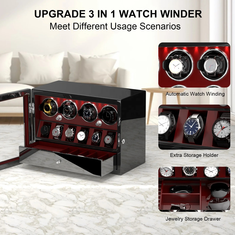 กล่องหมุนนาฬิกาอัตโนมัติคุณภาพ - Luxury Watch And Price บทวิจารณ์และราคา