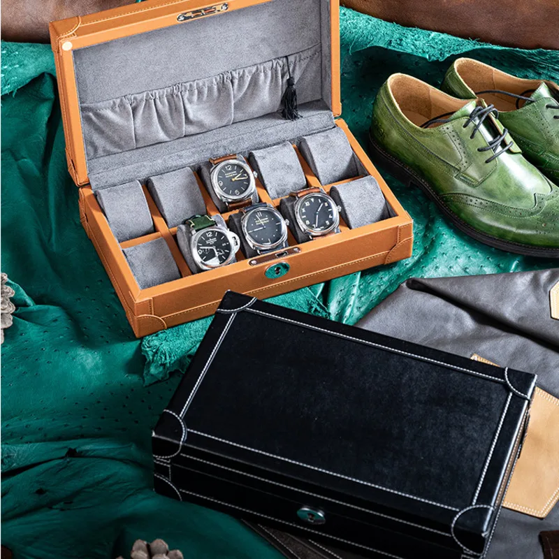 หรูหราหนังนาฬิกากล่อง High-end - Luxury Watch Collection Box บทวิจารณ์และราคา