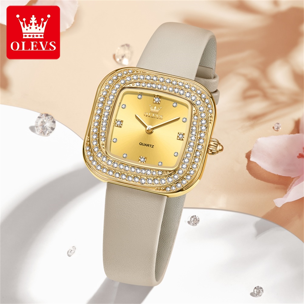นาฬิกาควอตซ์ทรงสี่เหลี่ยมสำหรั - Luxury Watch With Leather Strap บทวิจารณ์และราคา