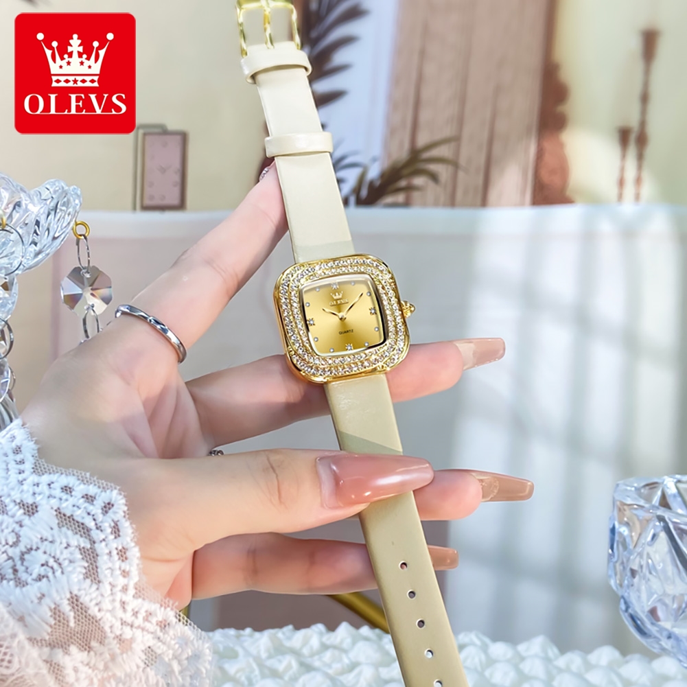 นาฬิกาควอตซ์ทรงสี่เหลี่ยมสำหรั - Luxury Watch With Leather Strap บทวิจารณ์และราคา