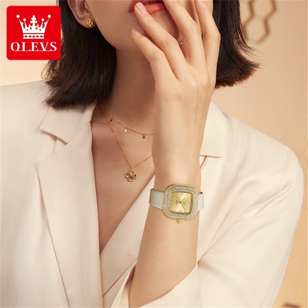 นาฬิกาควอตซ์ทรงสี่เหลี่ยมสำหรั - Luxury Watch With Leather Strap บทวิจารณ์และราคา