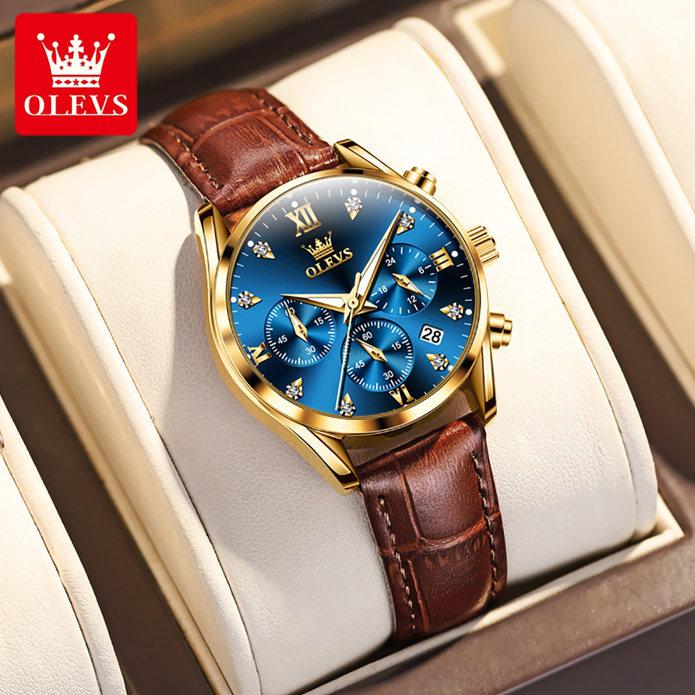 OLEVS 5523 แบรนด์เดิมผู้หญิงนา - Luxury Watch With Leather Strap บทวิจารณ์และราคา