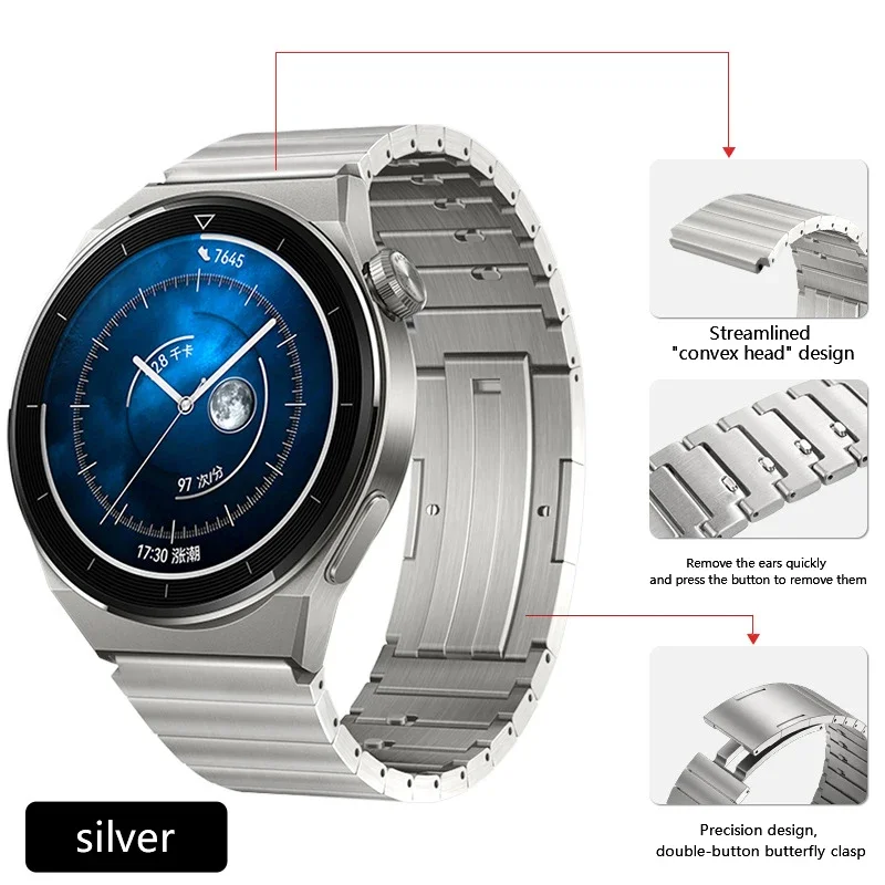 22 มม.Fit ไทเทเนียมโลหะสําหรับ - Luxury Watch Galaxy บทวิจารณ์และราคา