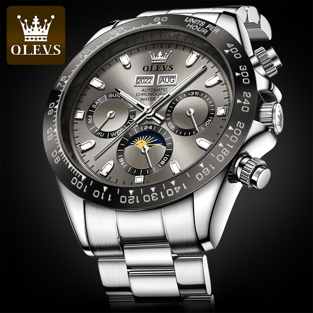 OLEVS 6654 Luxury Mens นาฬิกา  - Chronograph Flyback Watch บทวิจารณ์และราคา