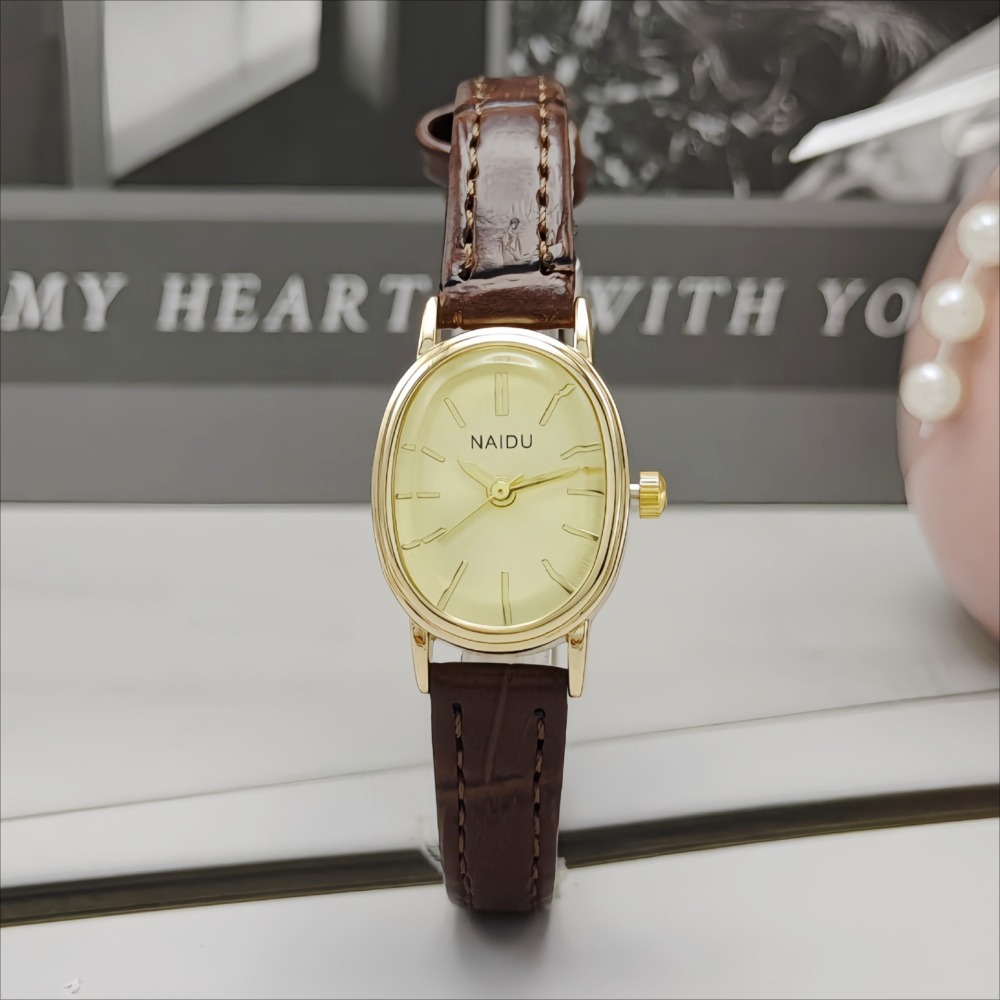 นาฬิกาข้อมือผู้หญิง แบรนด์แฟชั - Luxury Watch With Leather Strap บทวิจารณ์และราคา