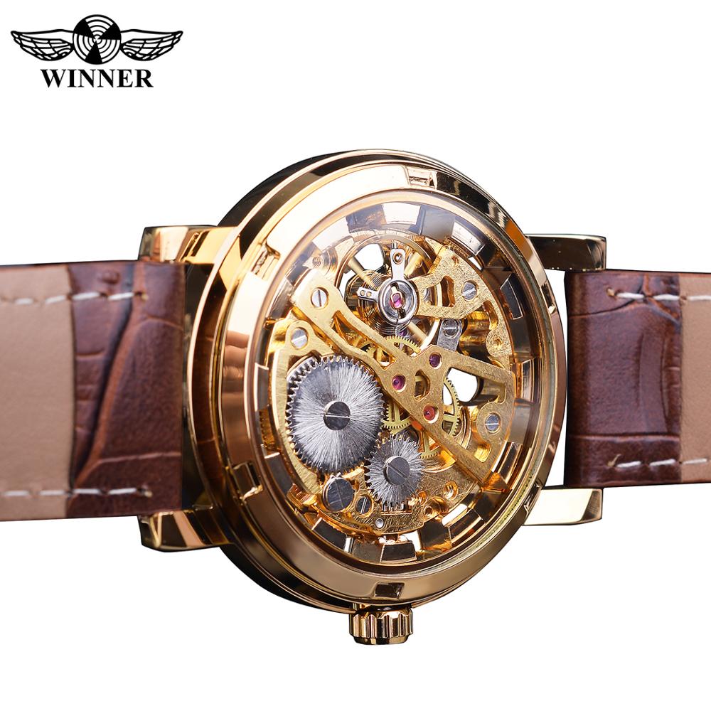 Winner Luxury Gold Skeleton นา - Luxury Watch And Price บทวิจารณ์และราคา