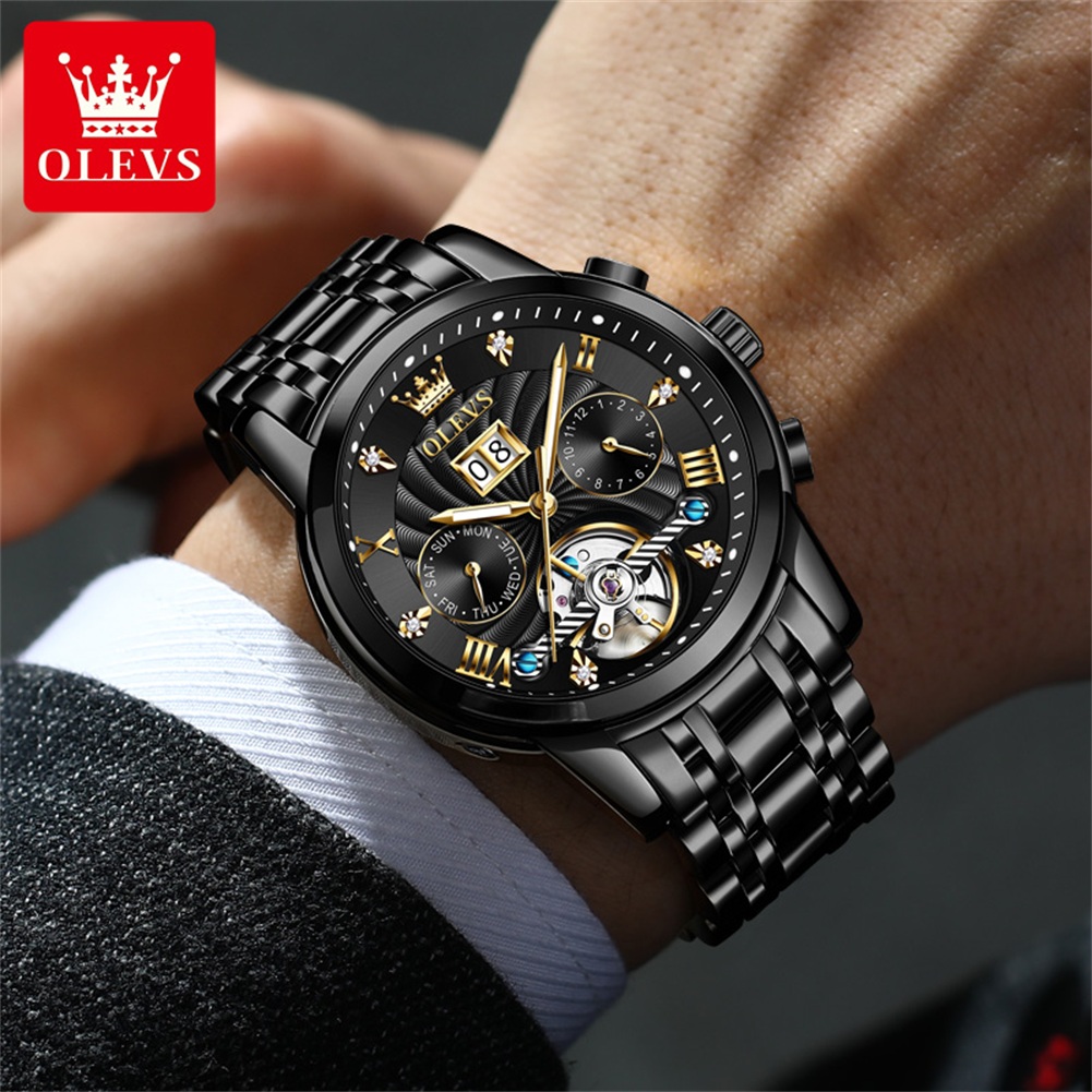 OLEVS นาฬิกาผู้ชายคลาสสิก Tour - Chronograph Flyback Watch บทวิจารณ์และราคา