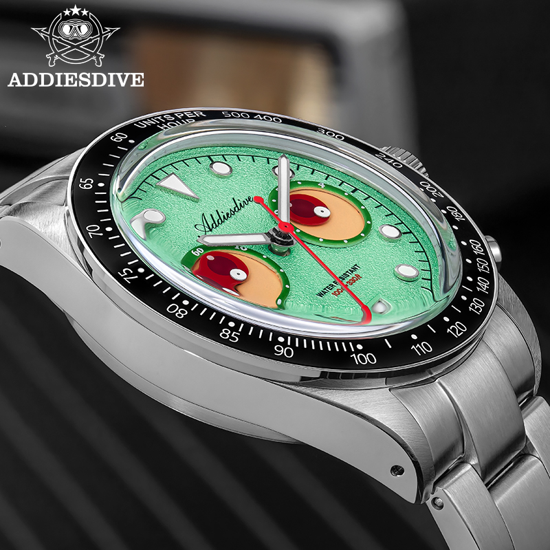 ADDIESDIVE นาฬิกาควอทซ์โครโนกร - Luxury Watch Makes บทวิจารณ์และราคา