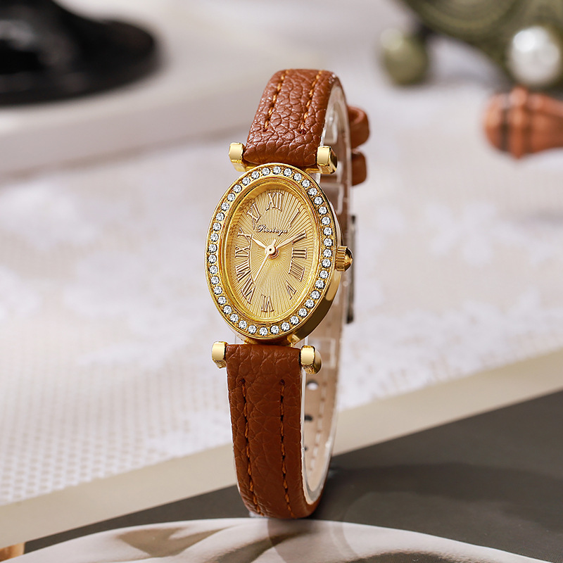 นาฬิกาข้อมือผู้หญิงหรูหรา แฟชั - Luxury Watch With Leather Strap บทวิจารณ์และราคา