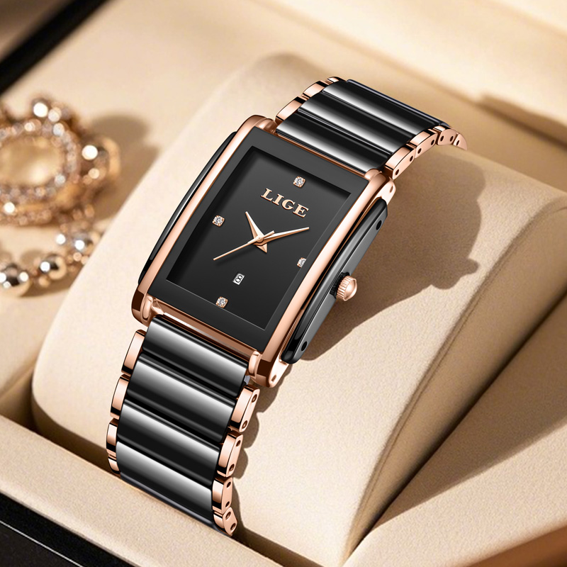 LIGE แฟชั่นนาฬิกาผู้หญิงหรูหรา - Luxury Watch Travel Case บทวิจารณ์และราคา