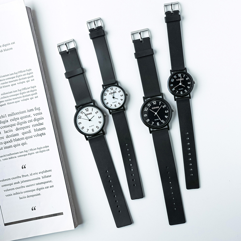 Simple สีดํานาฬิกานาฬิกาควอตซ์ - Luxury Watch With Leather Strap บทวิจารณ์และราคา